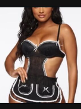 🏷️NWT Lace Maid Costume Black & White Set size 3x